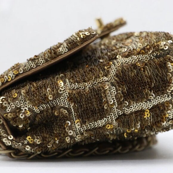 Chanel Small Sequin Quilted Single Flap Gold - Picture 3 of 12